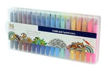Paquete de 36 crayones giratorios.
