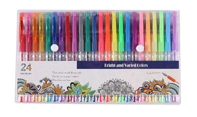 Bolígrafos de gel con tinta multicolor.
