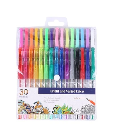 Bolígrafo de gel de varios colores.
